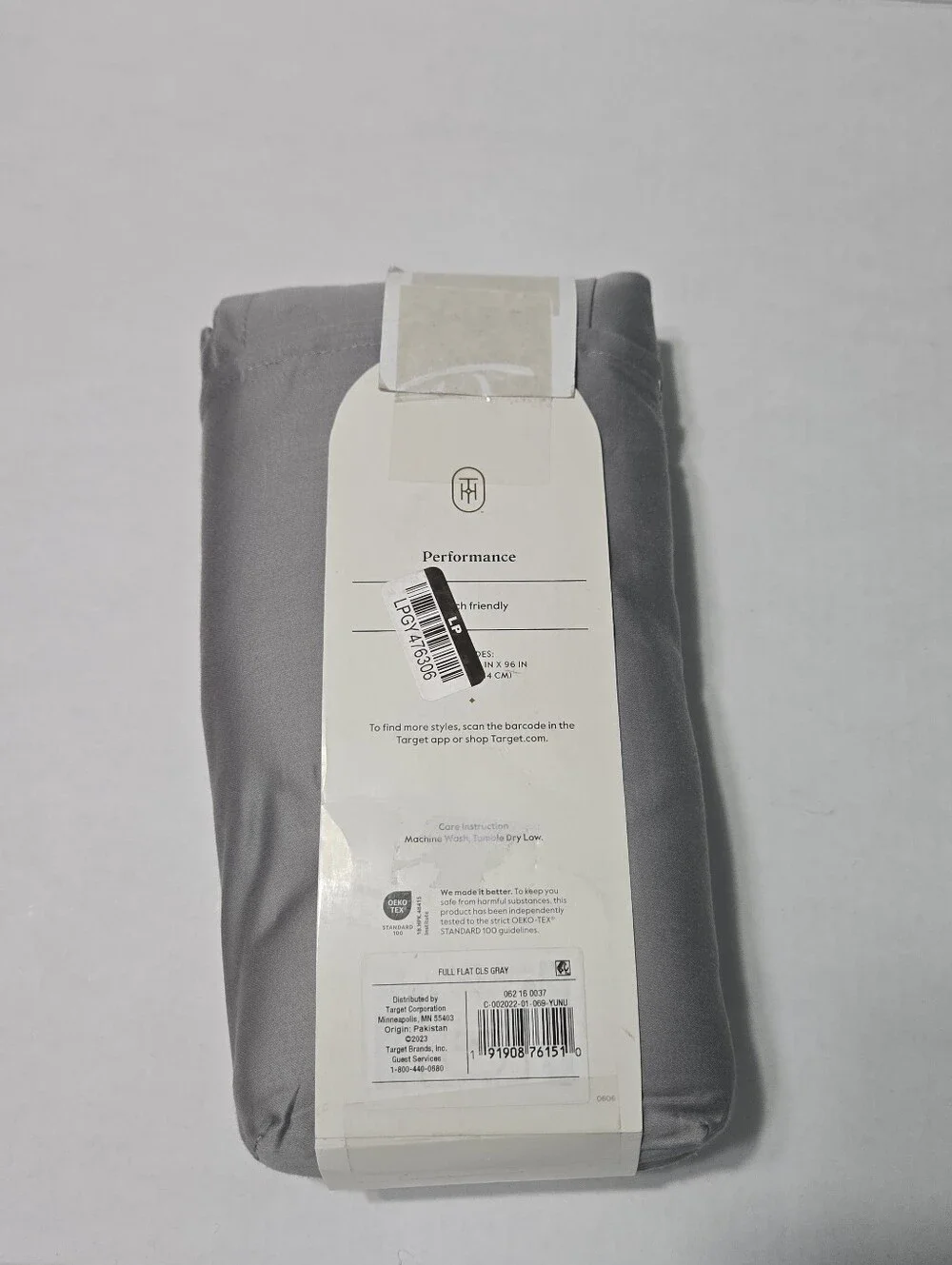 THRESHOLD Performance Flat Sheet-400 thread count-100% Sateen Cotton- NEW